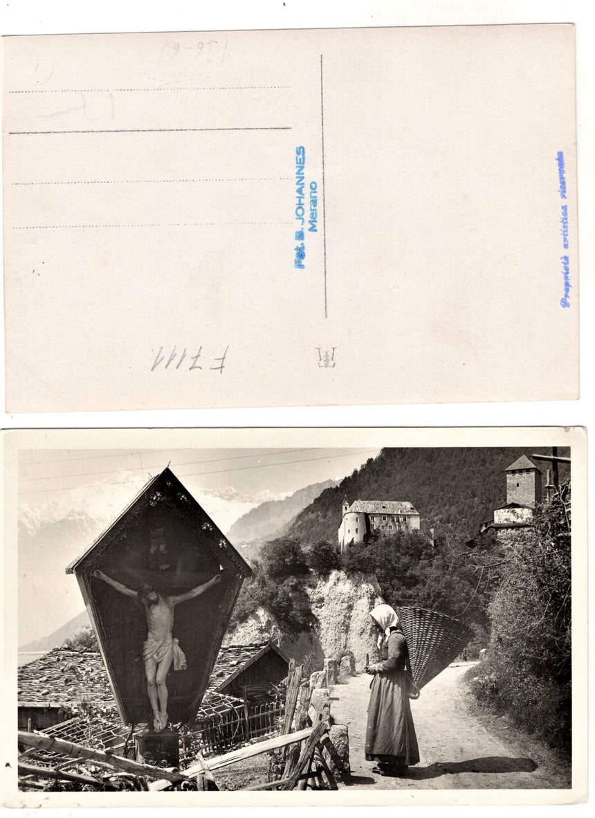 Cartolina antica Merano Schloss Tirol bei Meran