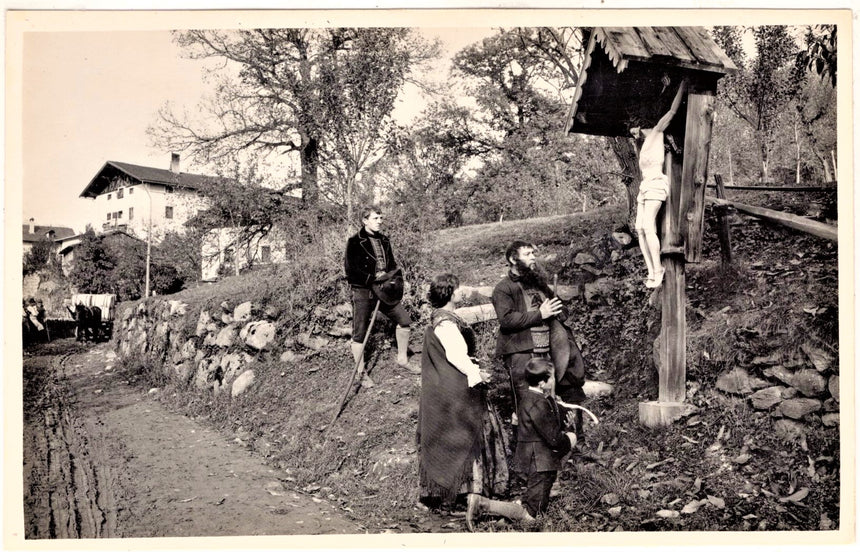 Cartolina antica Merano motivo presso Meran