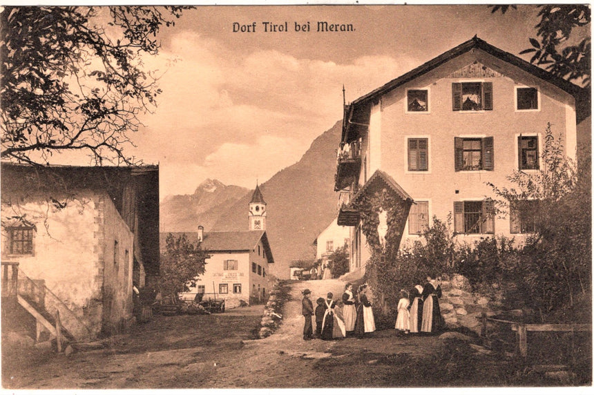 Cartolina antica Merano Dorf Tirol Meran