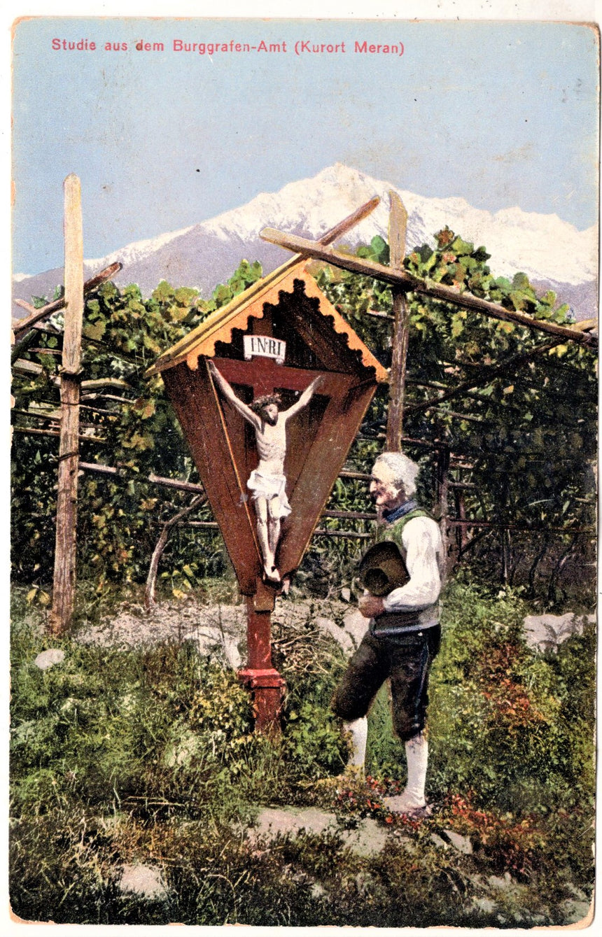 Cartolina antica Merano studie aus dem Burggrafen amt Meran