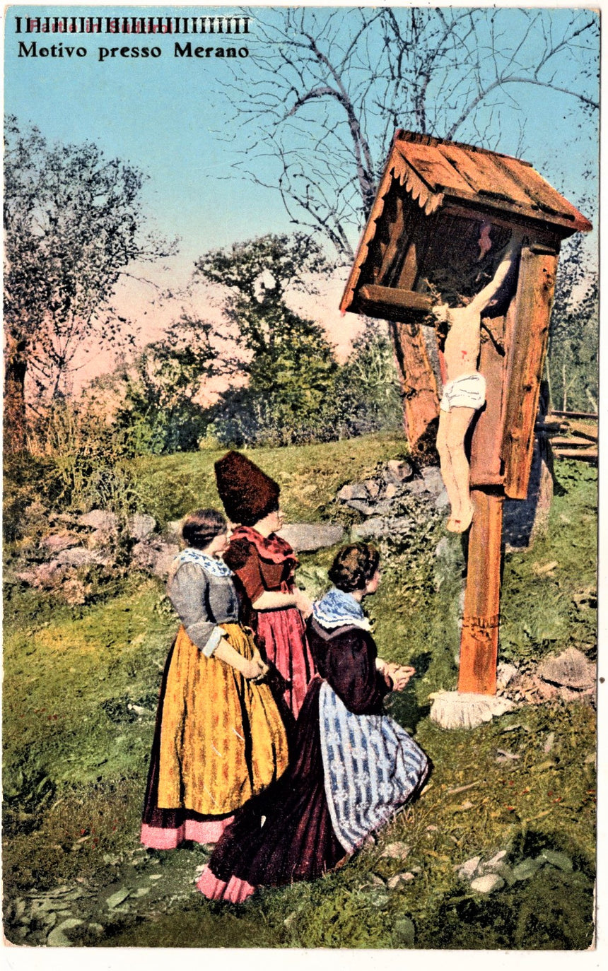 Cartolina antica Merano motivo di Merano