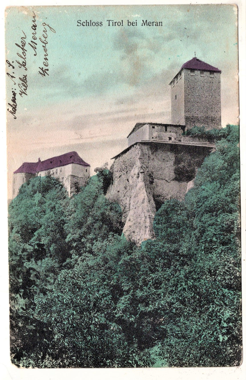Cartolina antica Merano Schloss Tirol bei Meran