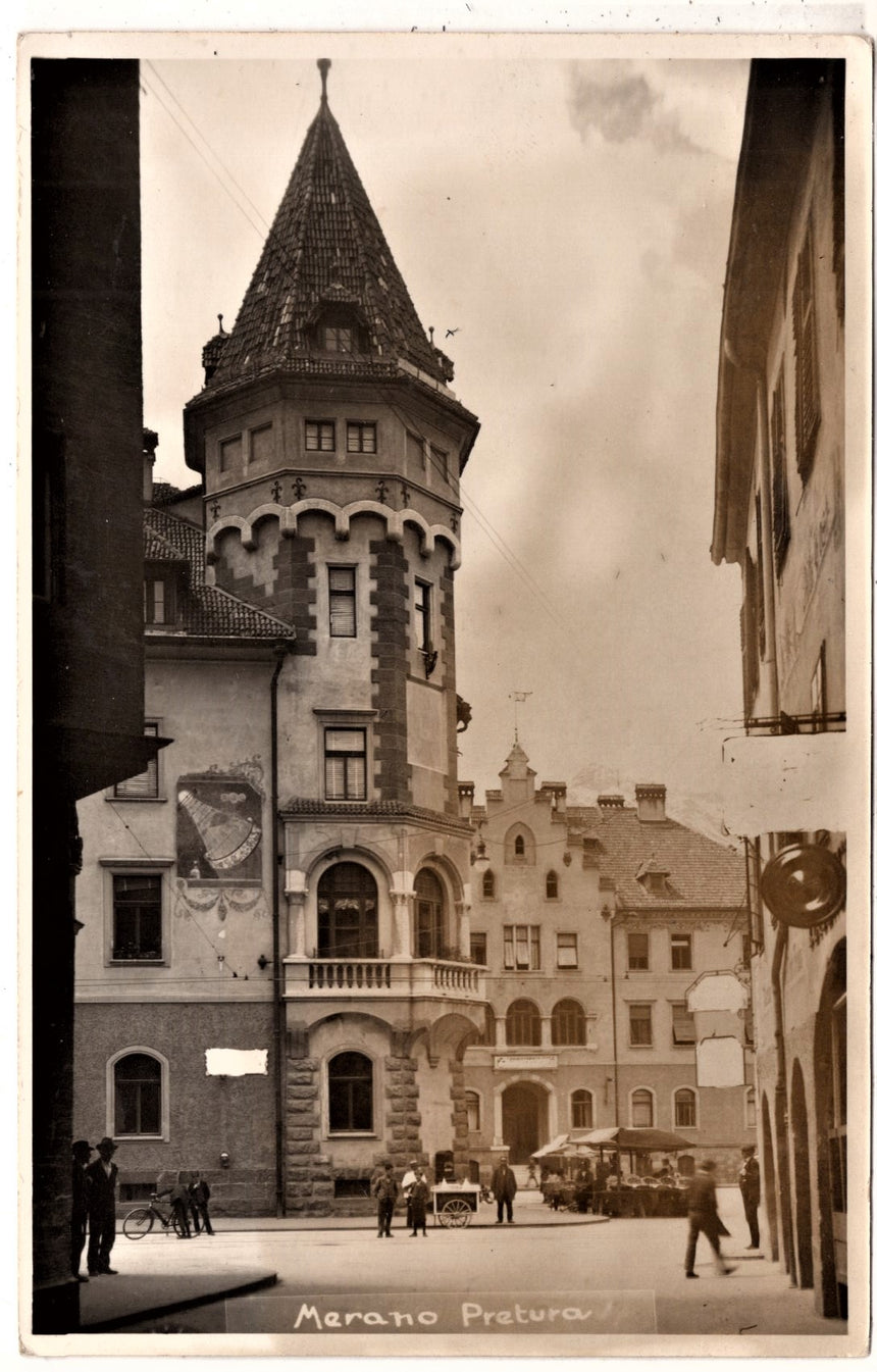 Cartolina antica Merano la Pretura