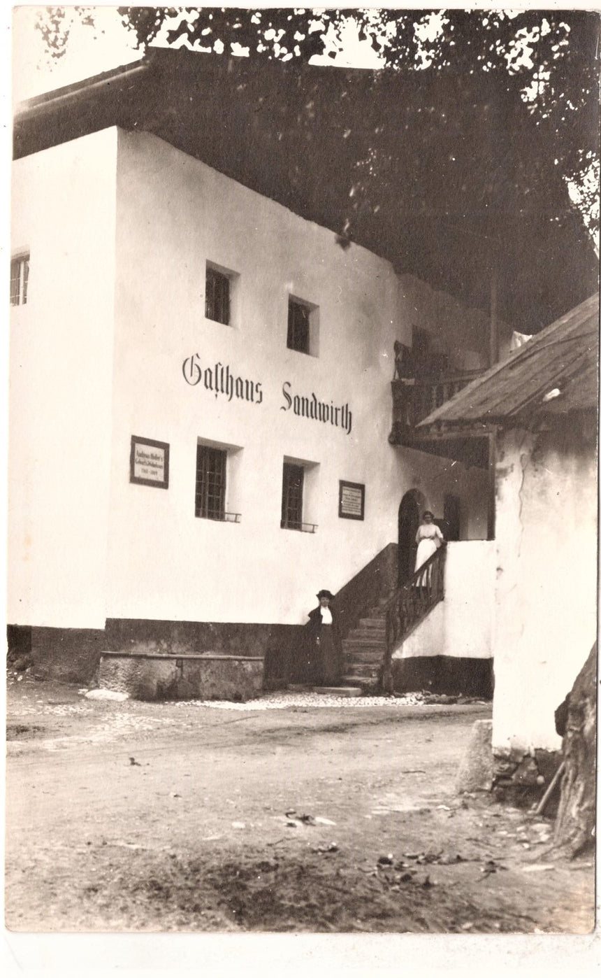 Cartolina antica Merano Gasthaus Sandwirth in Meran