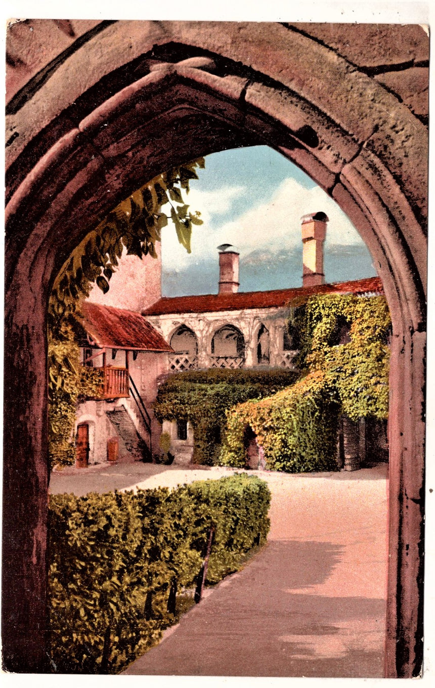 Cartolina antica Merano Schlosshof Knillenberg Obermais