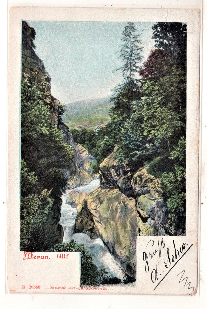 Cartolina antica Merano Meran Gilf