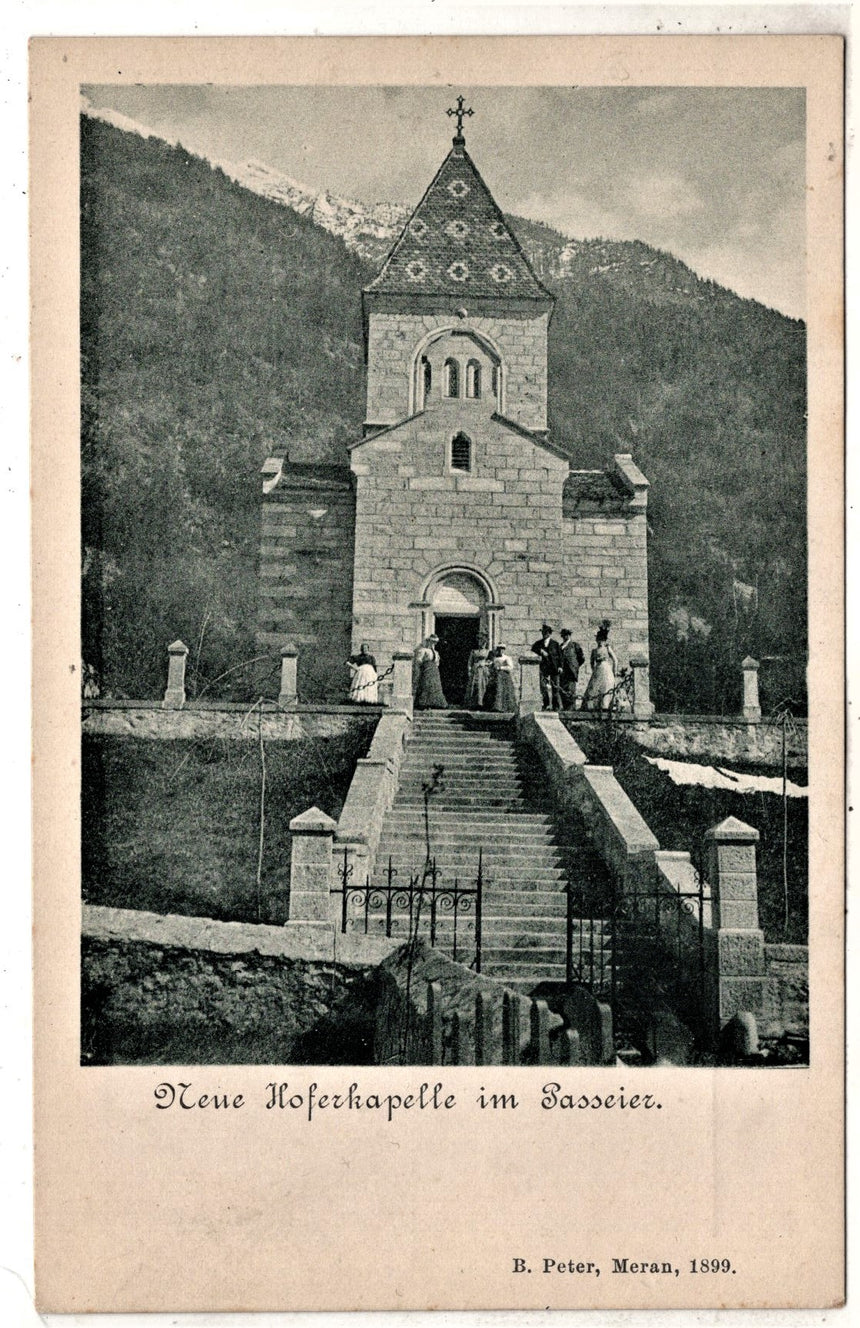 Cartolina antica Merano neue Hoferkapelle in Passeier