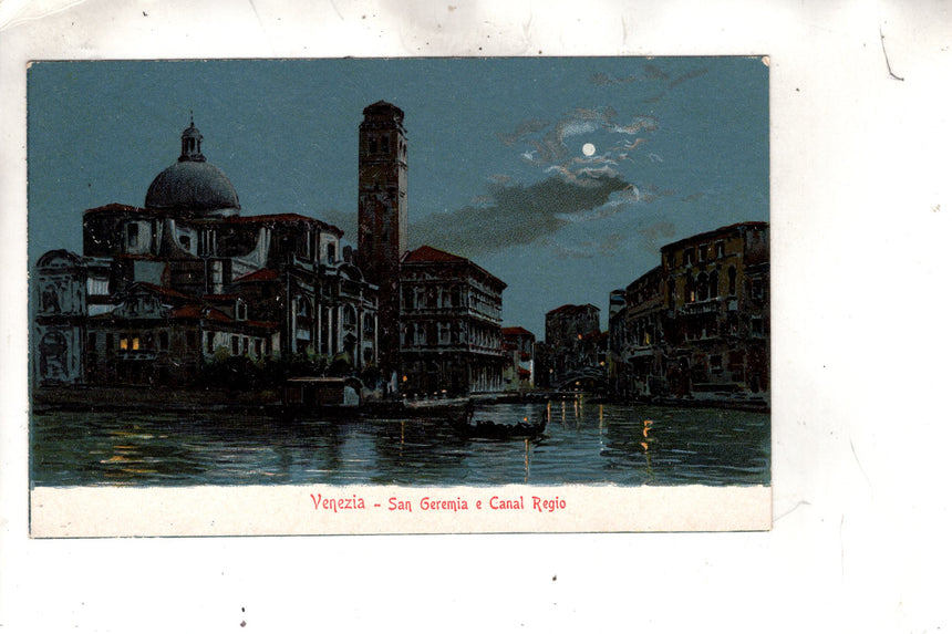Cartolina antica Venezia San Geremia e Canal Reggio