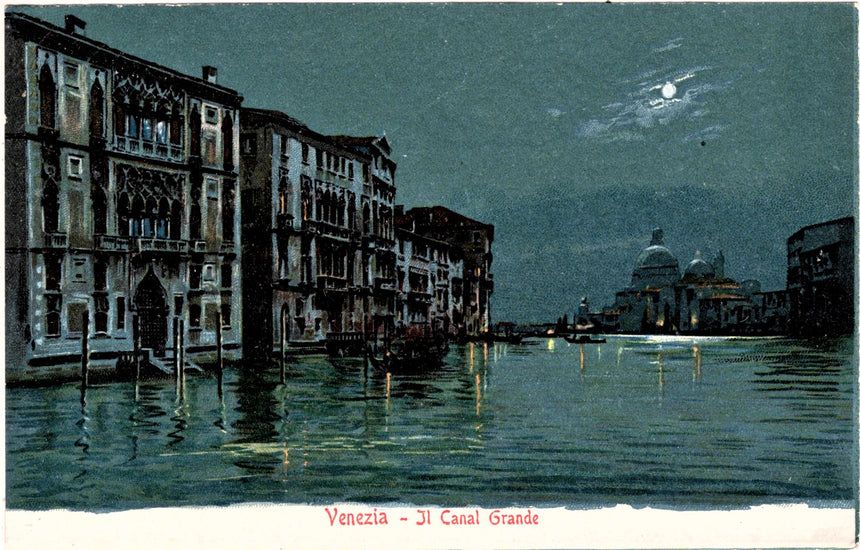 Cartolina antica Venezia il canal Grande