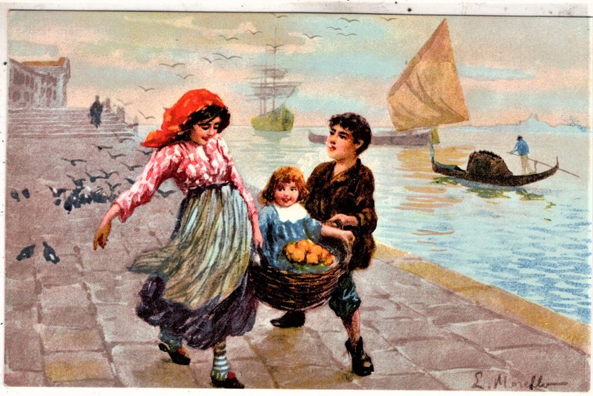 Cartolina antica Venezia bambini ed.Gimborn