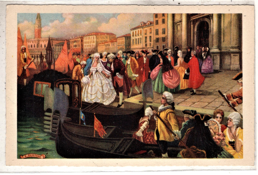 Cartolina antica Venezia nel 700 Sposalizio