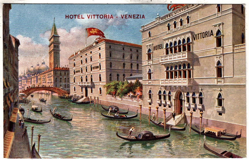 Cartolina antica Venezia Hotel Vittoria