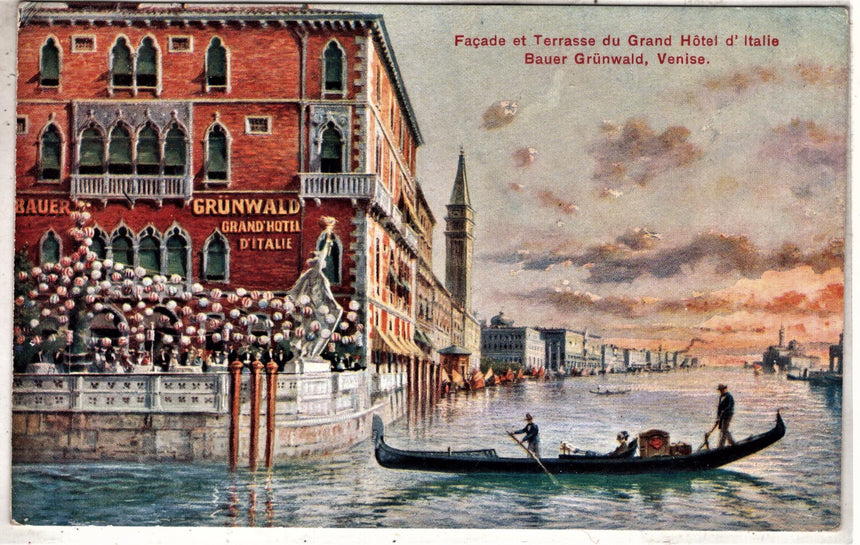 Cartolina antica Venezia Grand Hotel Italie