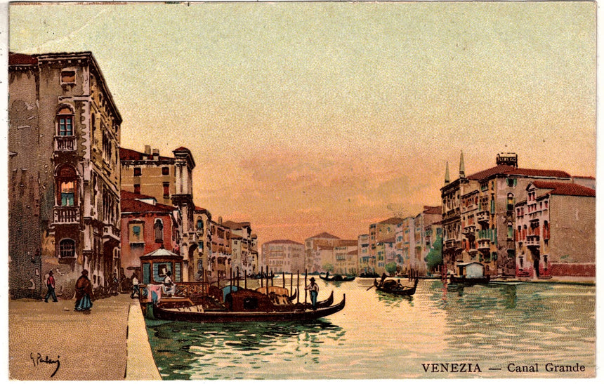 Cartolina antica Venezia Canal Grande