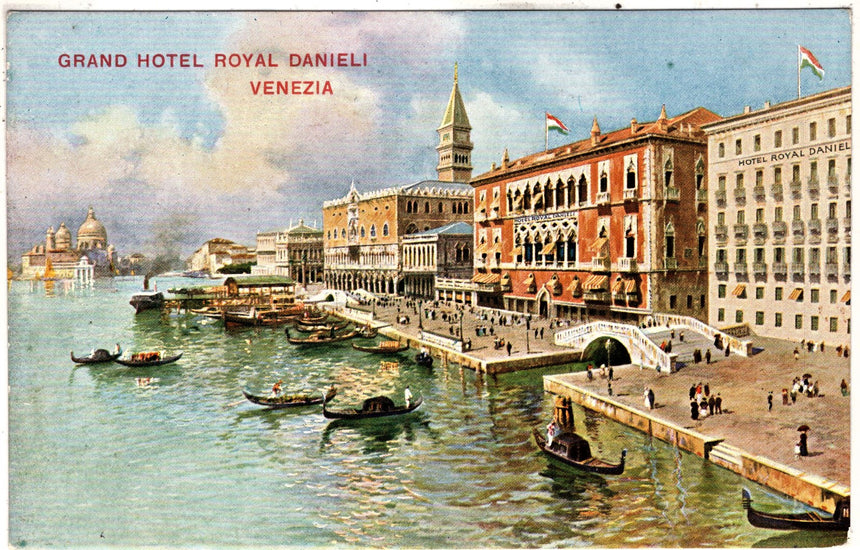 Cartolina antica Venezia Grand Hotel Royal Danieli