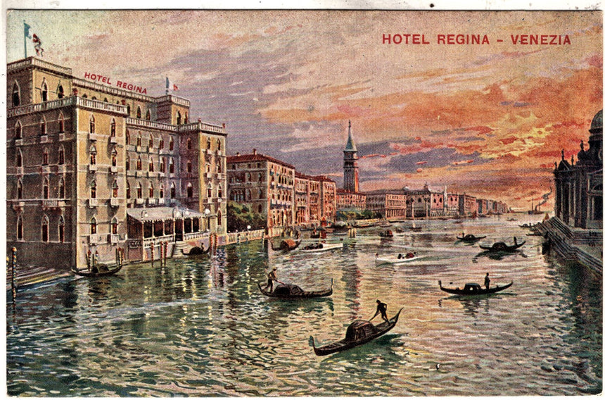 Cartolina antica Venezia Hotel Regina