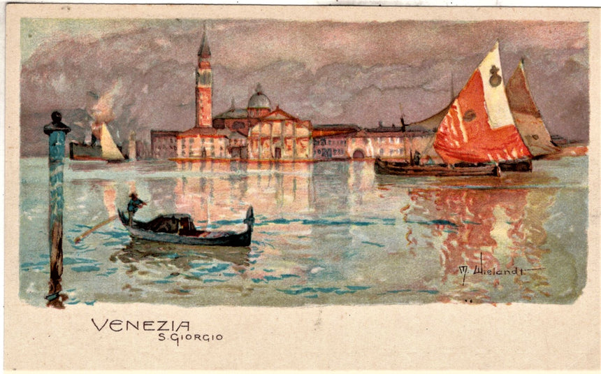 Cartolina antica Venezia San Giorgio Wielandt