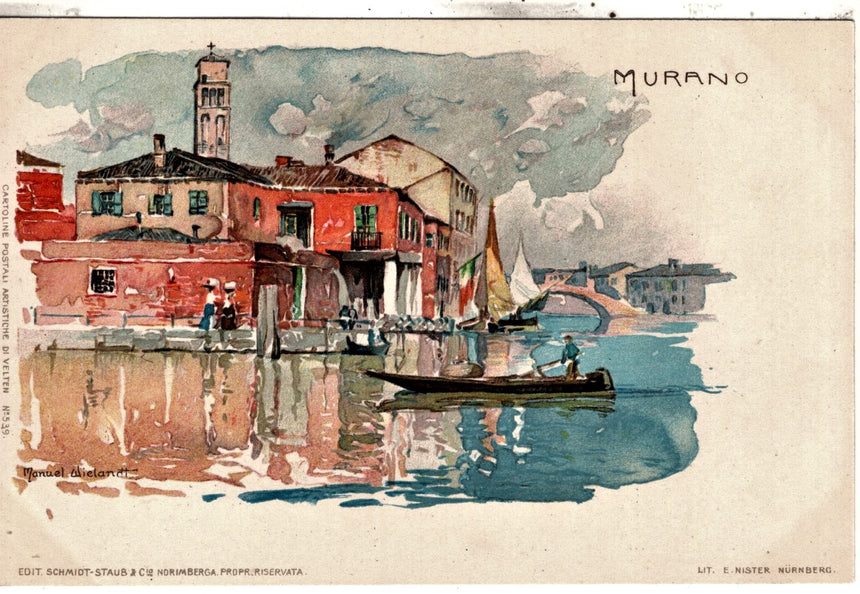 Cartolina antica Venezia Murano Wielandt