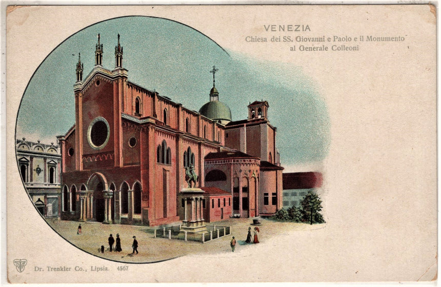 Cartolina antica Venezia chiesa S.Giovanni ePaolo