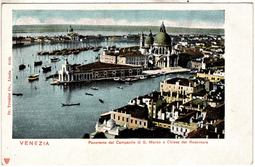 Cartolina antica Venezia panorama dal campanile San Marco