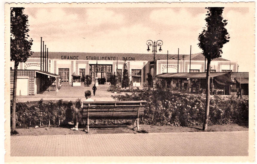 Cartolina antica Venezia Lido Grande stabilimento Bagni