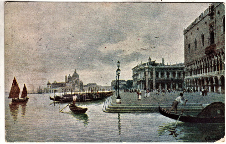 Cartolina antica Venezia il Molo