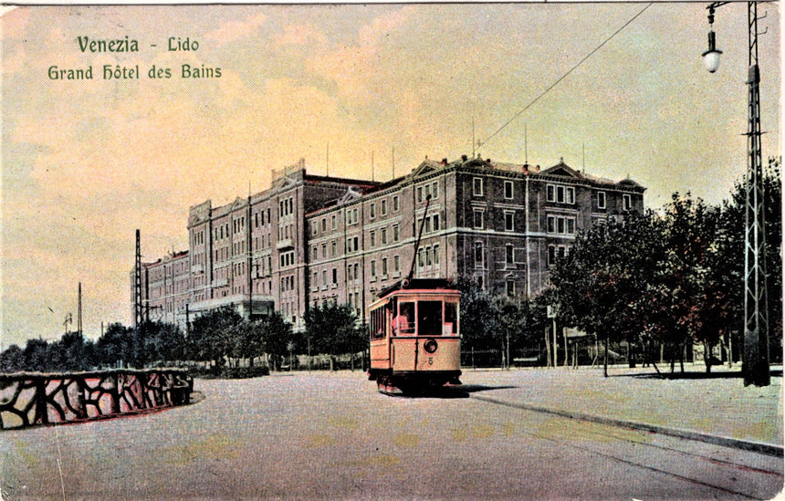 Cartolina antica Venezia Lido Grand Hotel des Bains