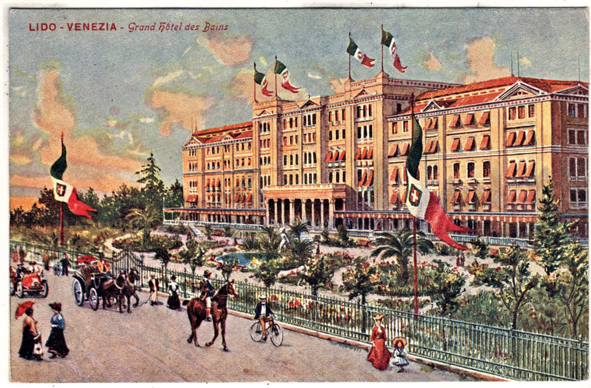 Cartolina antica Venezia Lido Grand Hotel des Bains