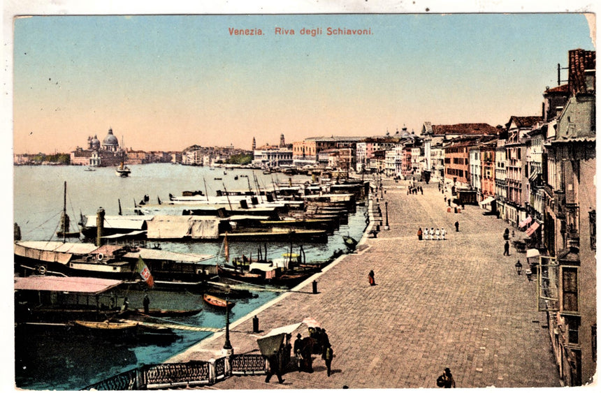 Cartolina antica Venezia riva degli Schiavoni