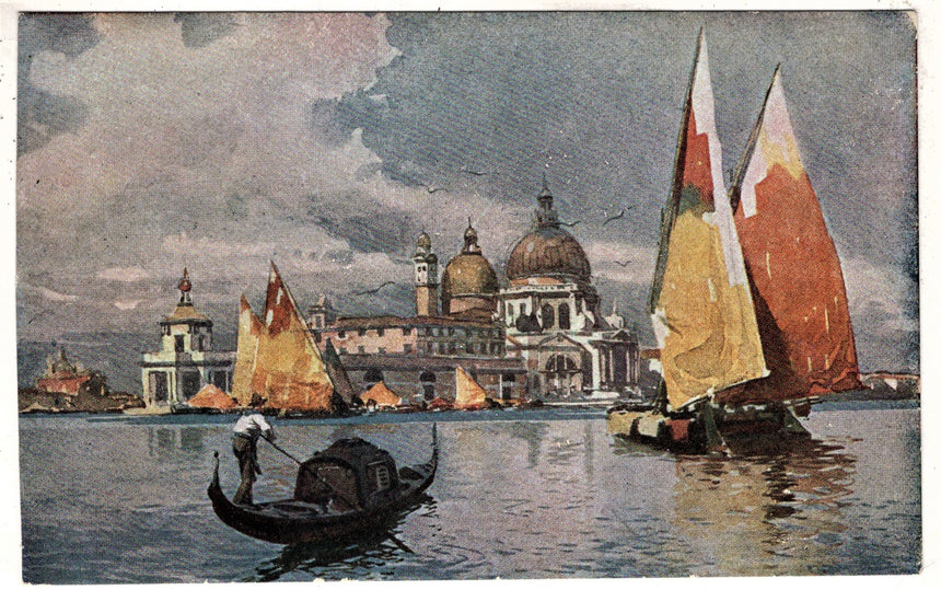 Cartolina antica Venezia Chiesa della Salute