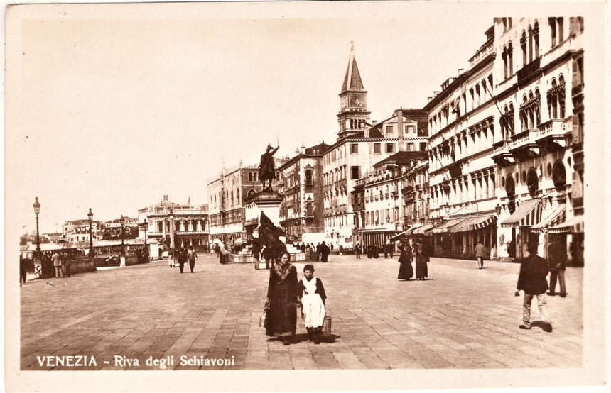 Cartolina antica Venezia Riva degli Schiavoni