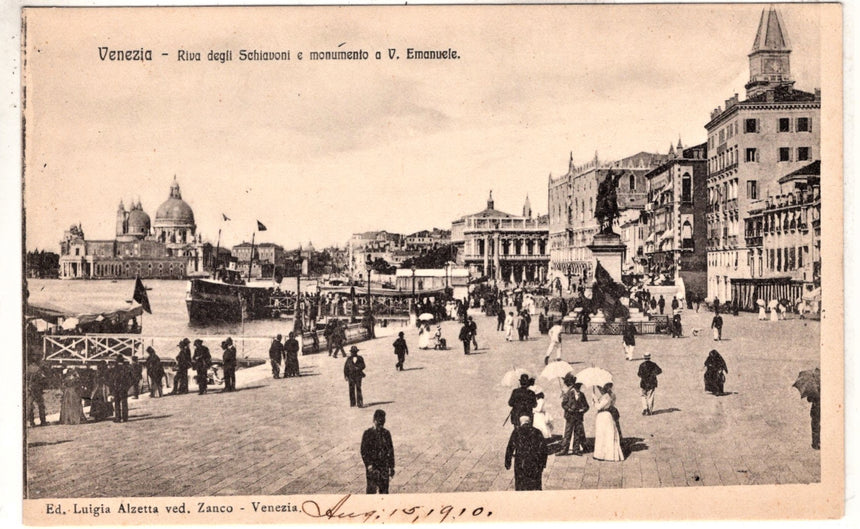 Cartolina antica Venezia Riva degli Schiavoni