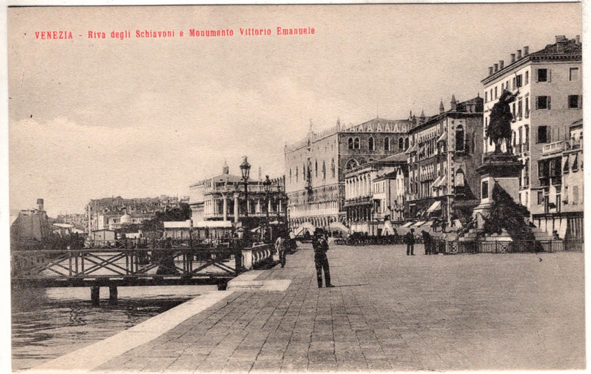 Cartolina antica Venezia riva degli Schiavoni