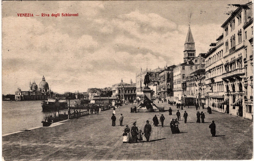 Cartolina antica Venezia riva degli Schiavoni