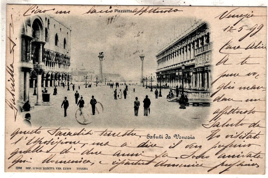 Cartolina antica Venezia Saluti da Venezia