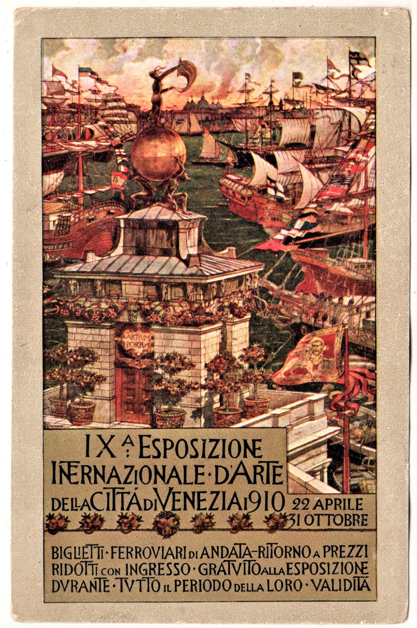 Cartolina antica Venezia IX Esposizione d Arte città di Venezia 1910