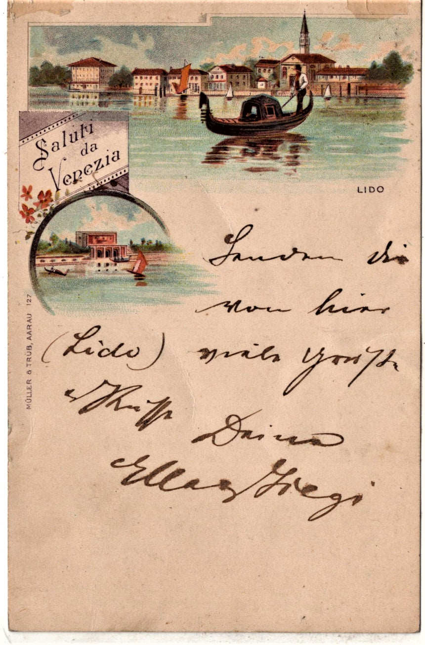 Cartolina antica Venezia Saluti da Venezia
