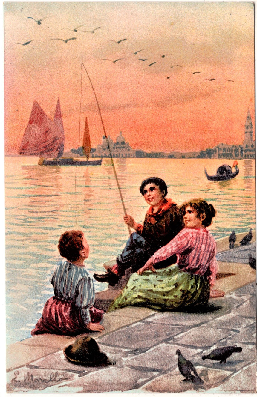 Cartolina antica Venezia bambini ed.Gimborn