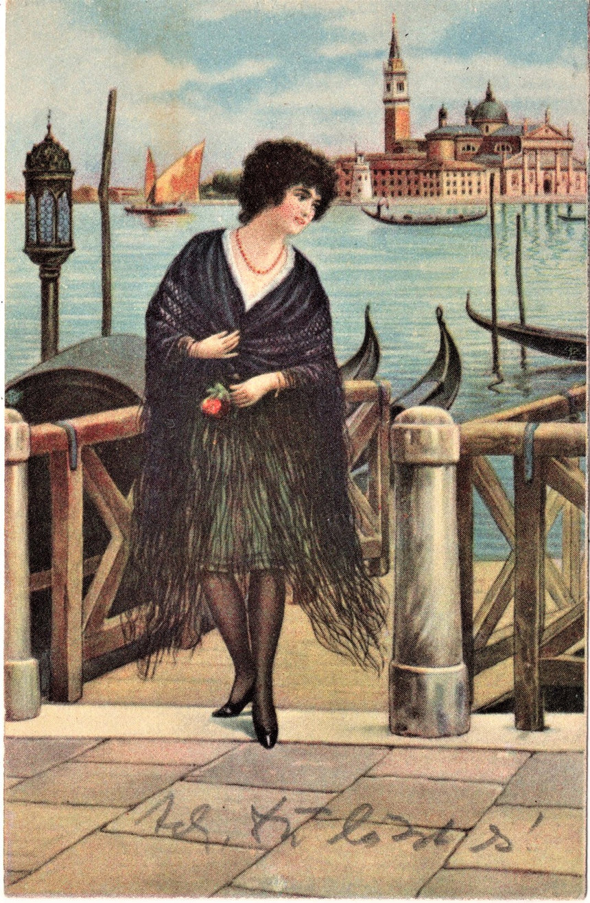 Cartolina antica Venezia veneziana