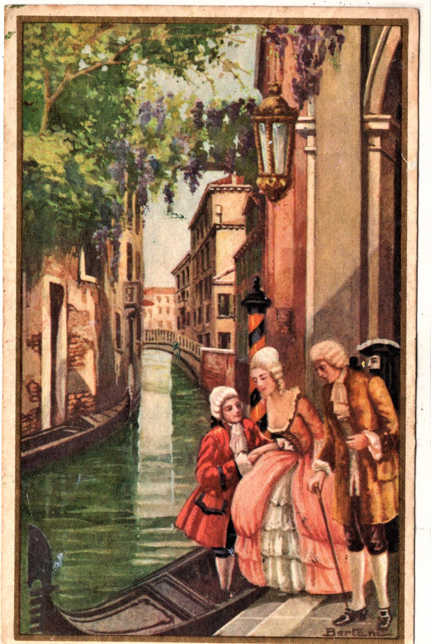 Cartolina antica Venezia Barocco veneziano rio Albrizzi