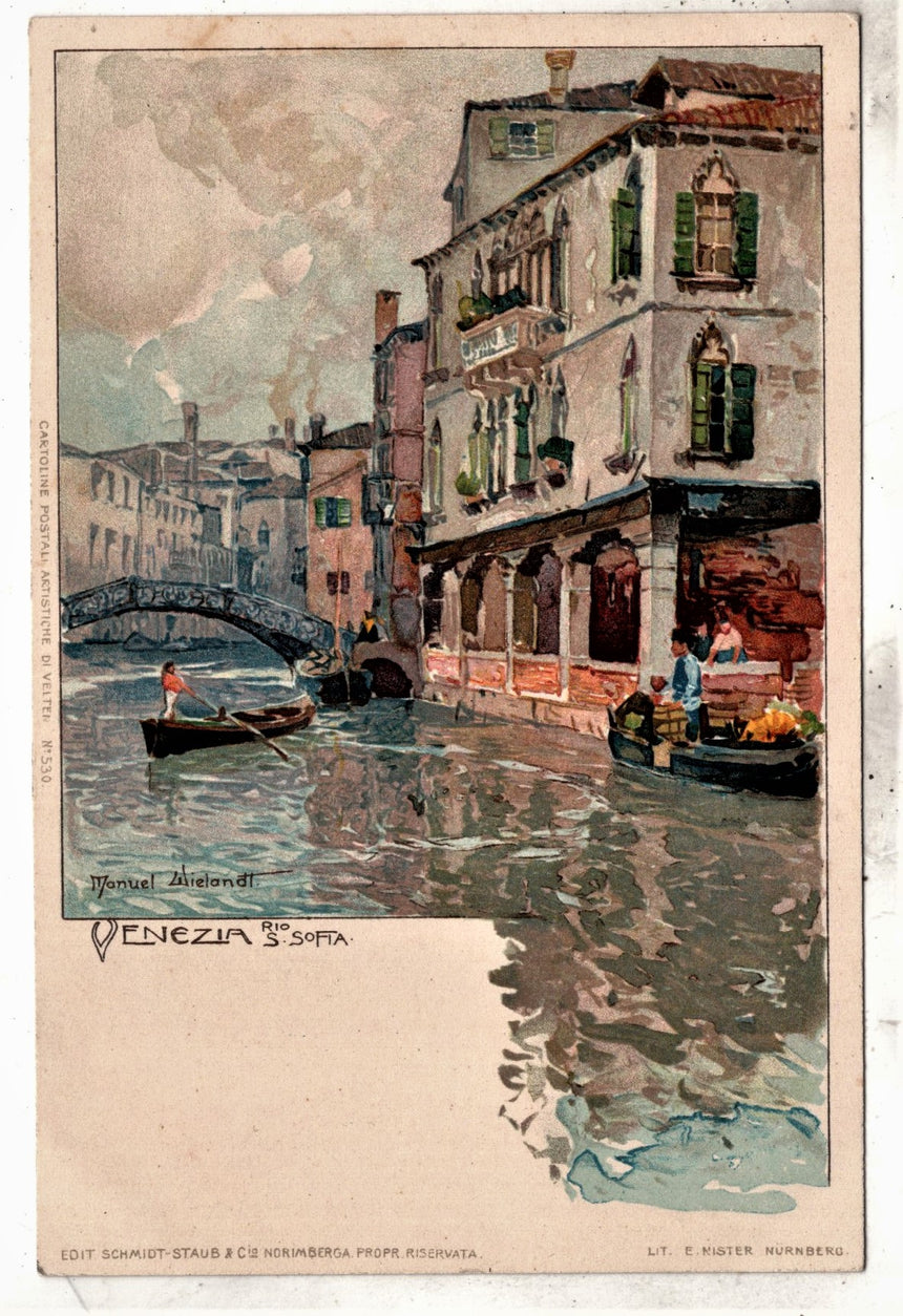 Cartolina antica Venezia Rio St.Sofia M.Wielandt