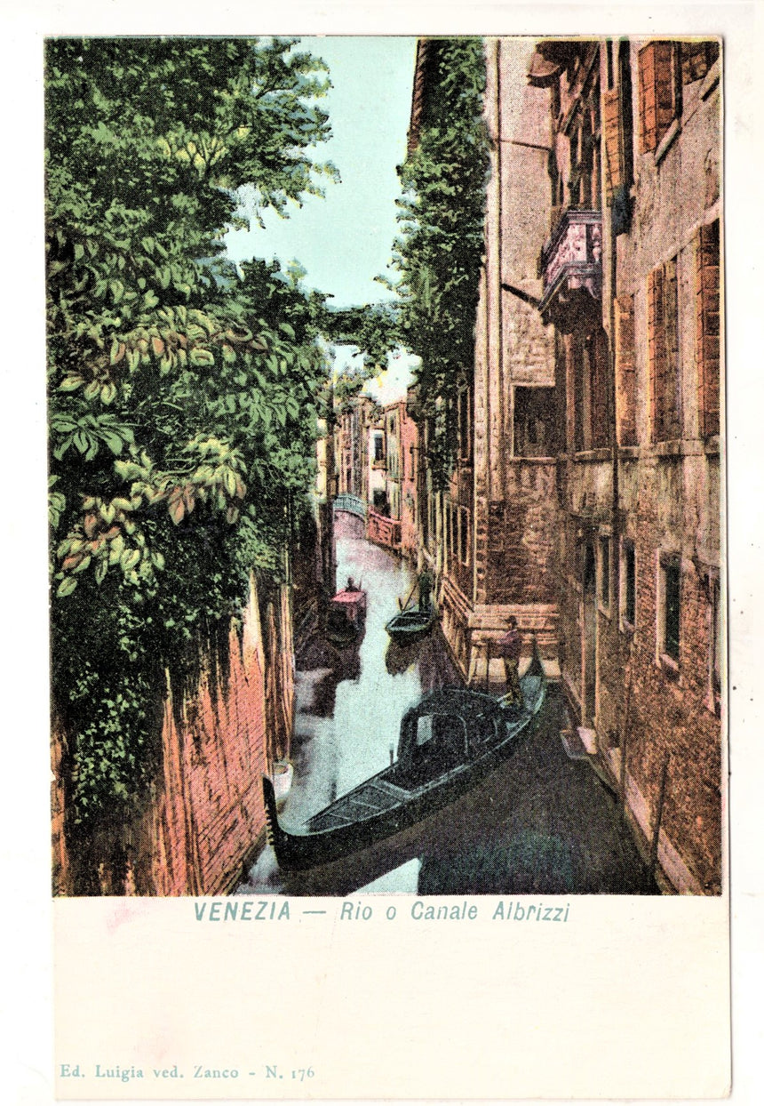 Cartolina antica Venezia Rio o canale Albrizzi