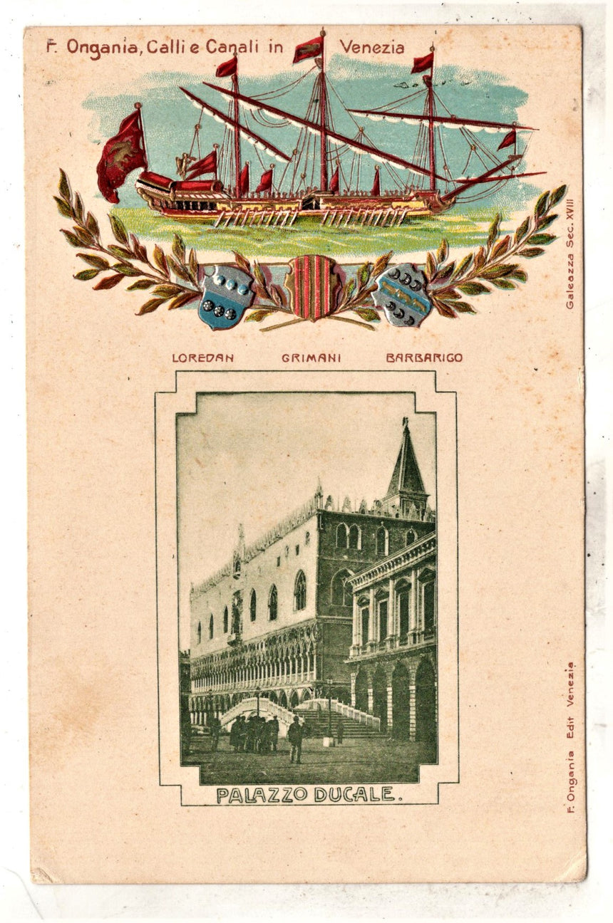 Cartolina antica Venezia Palazzo Ducale