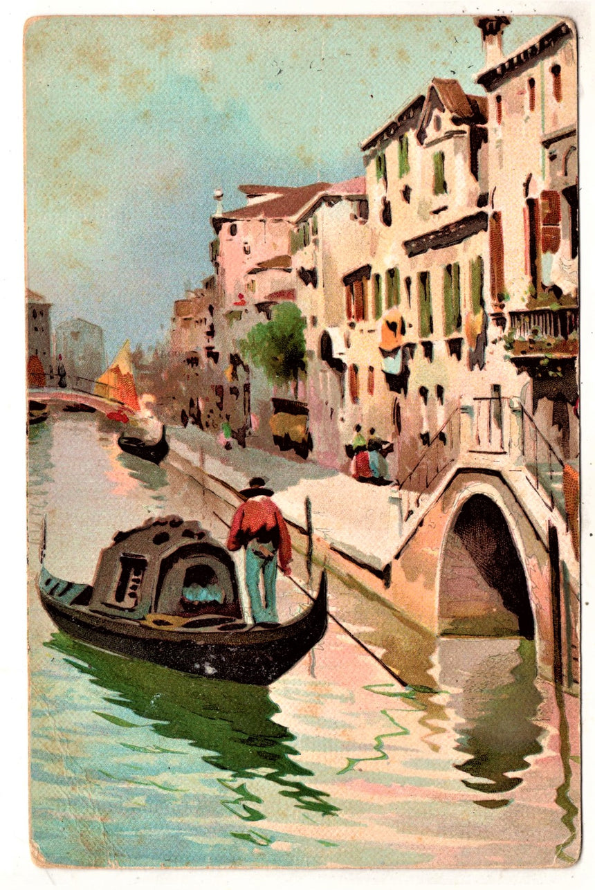 Cartolina antica Venezia particolare