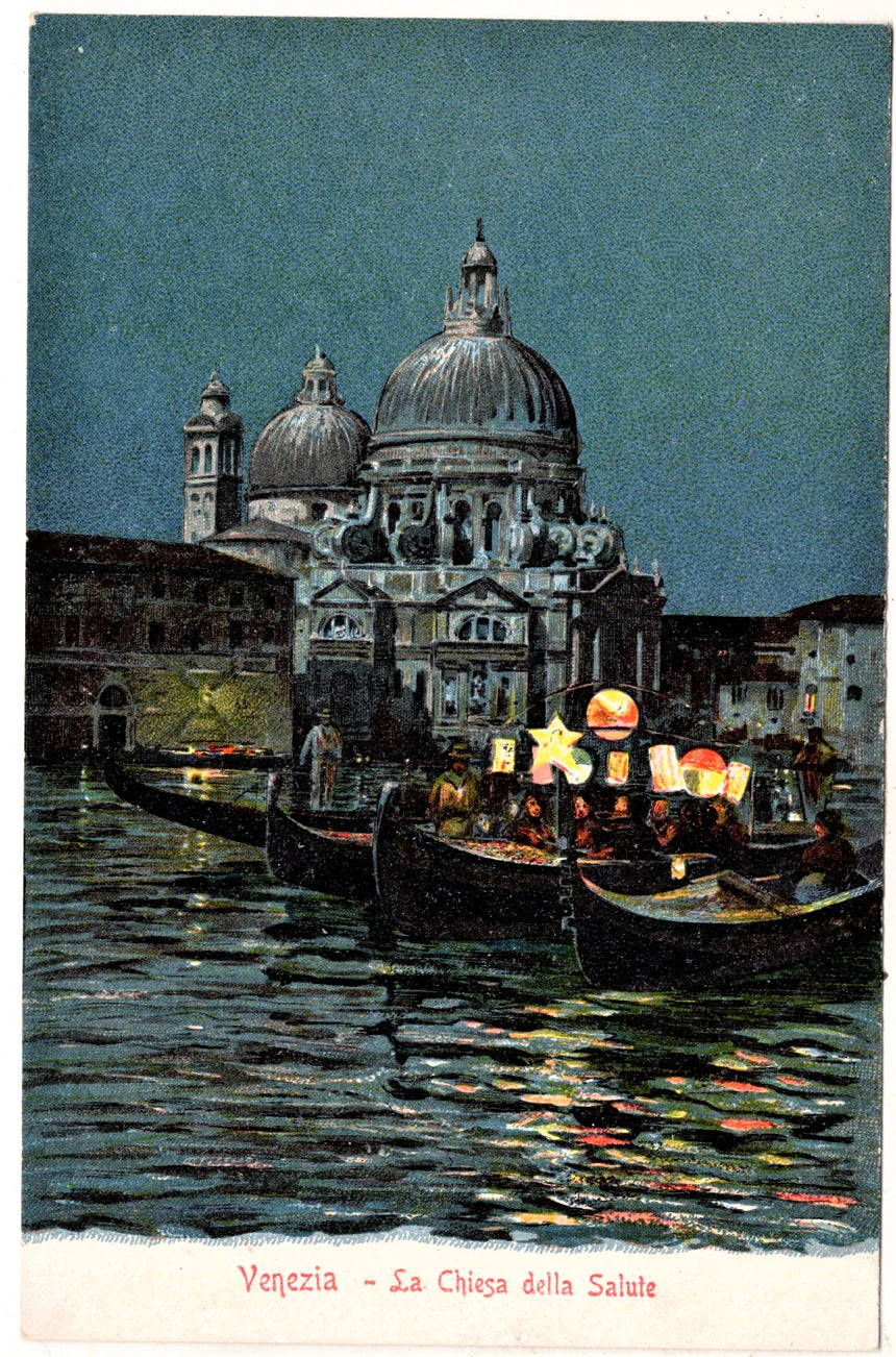 Cartolina antica Venezia Chiesa della Salute