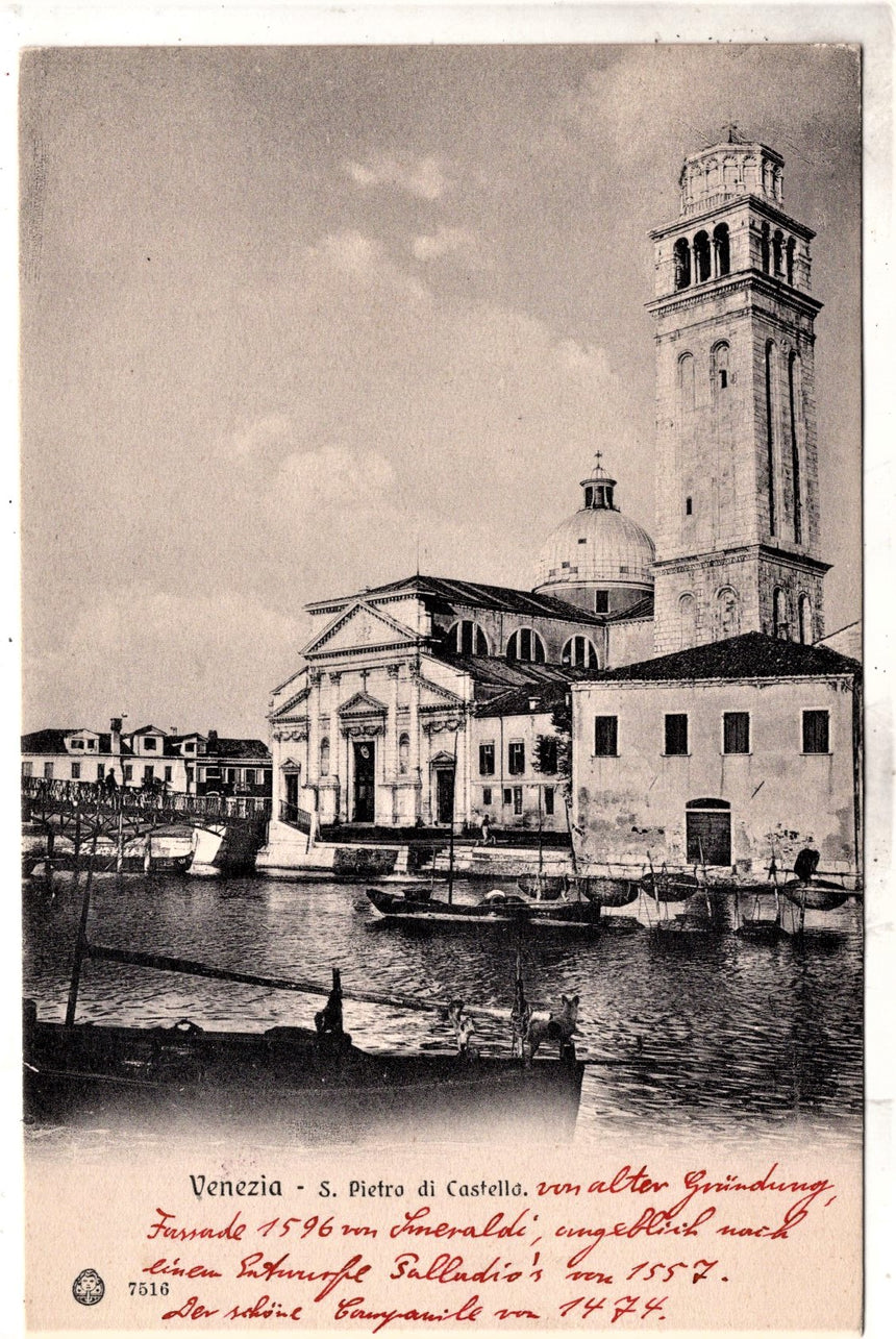 Cartolina antica Venezia San Pietro di Castella