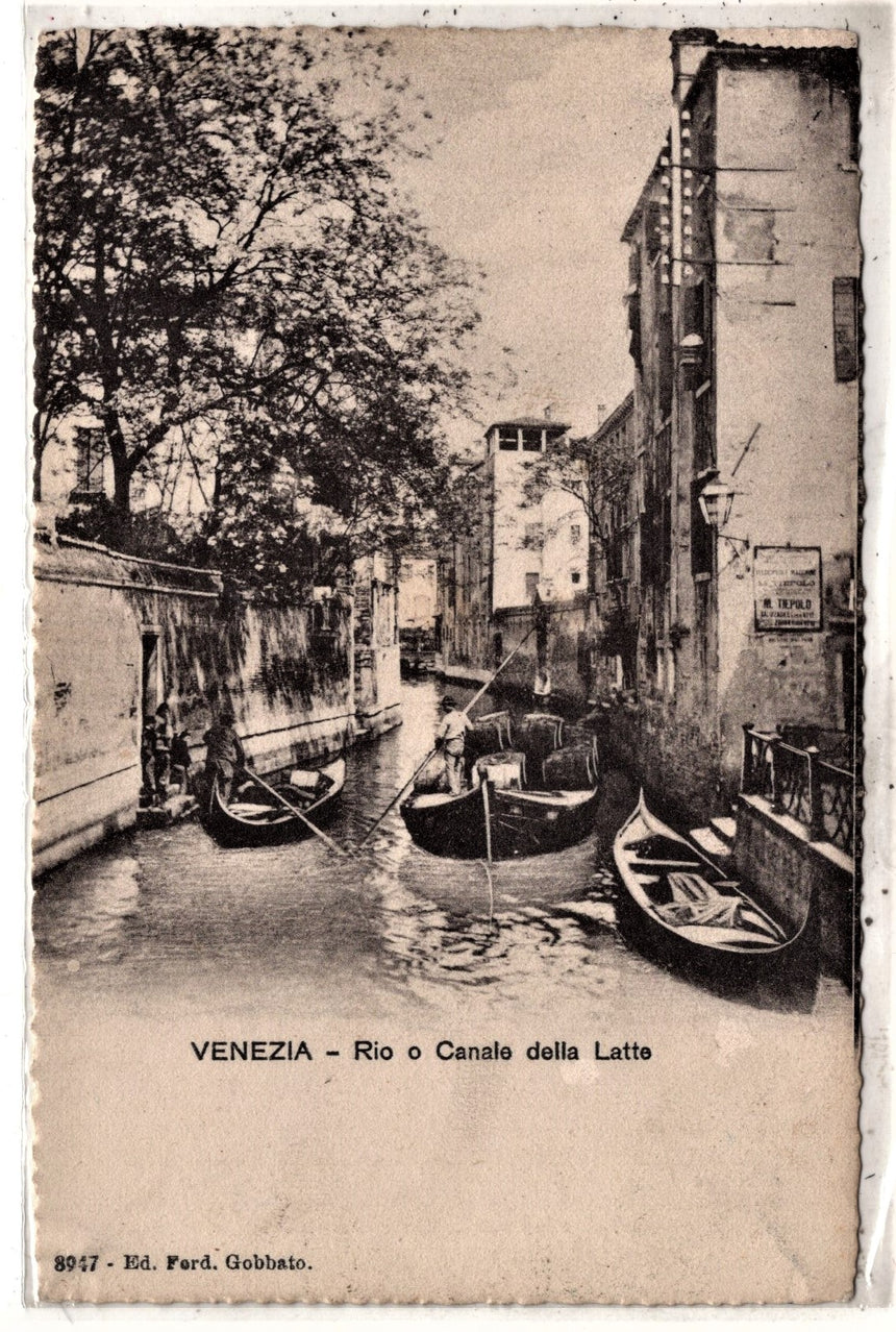 Cartolina antica Venezia piazzetta della Laguna