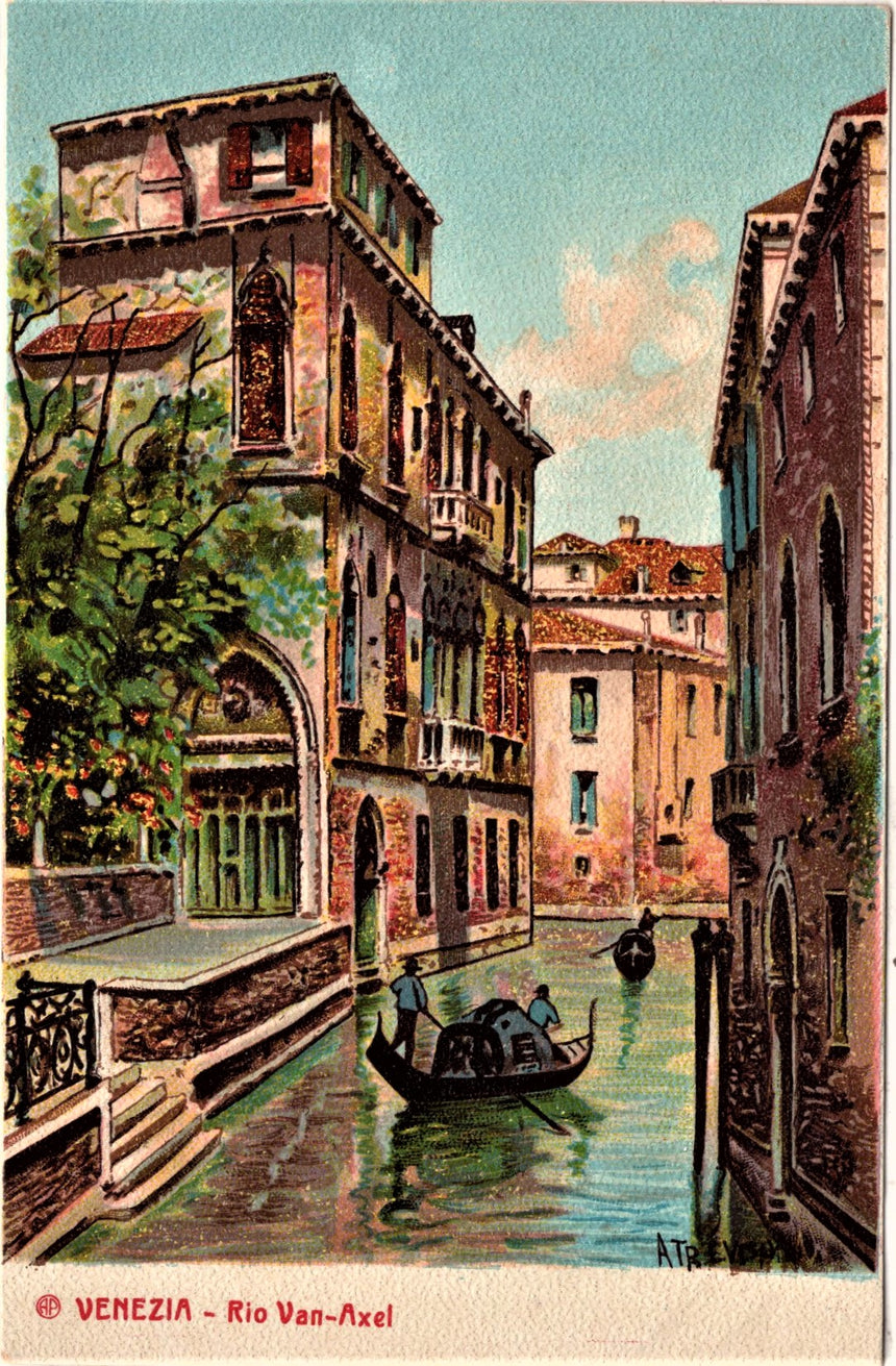 Cartolina antica Venezia Rio Van Axel