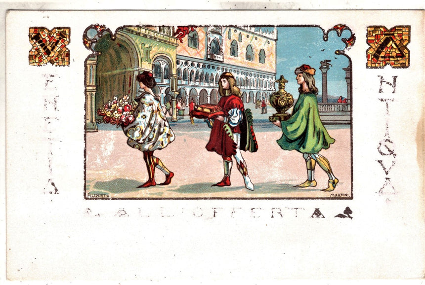 Cartolina antica Venezia cartolina disegno A. Martini