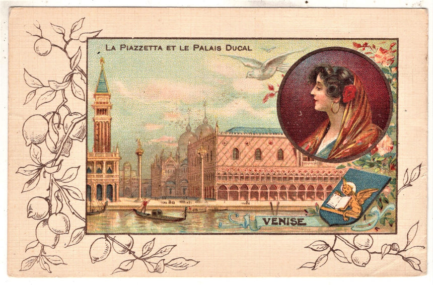 Cartolina antica Venezia Venise la piazzetta et le Palais Ducal